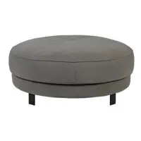 Somero Leather Round Footstool